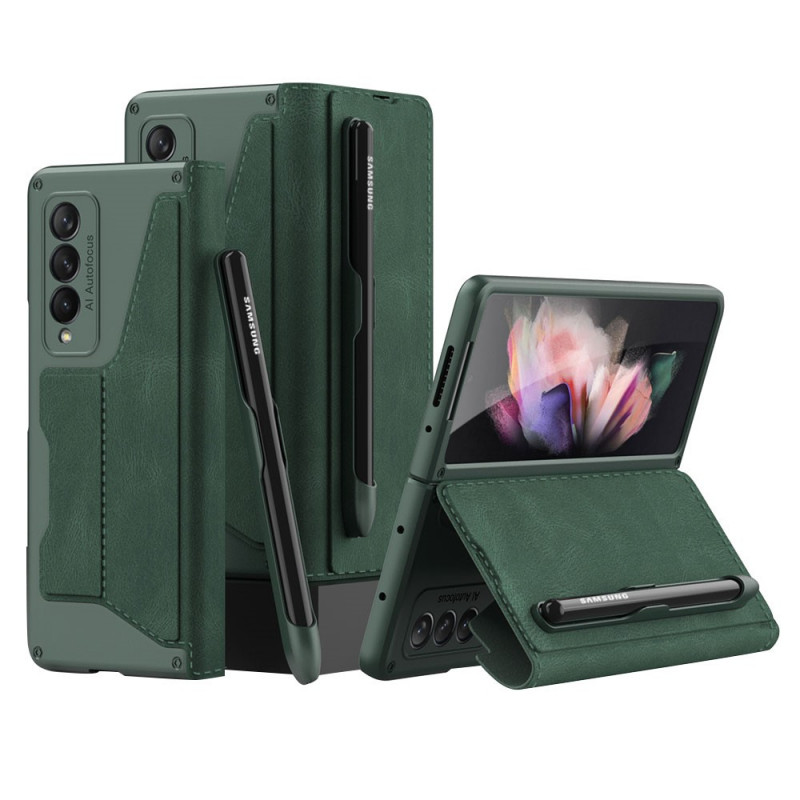 Capa Flip Capa Samsung Galaxy Z Flip 3 5G Capa de Couro Stylus GKK