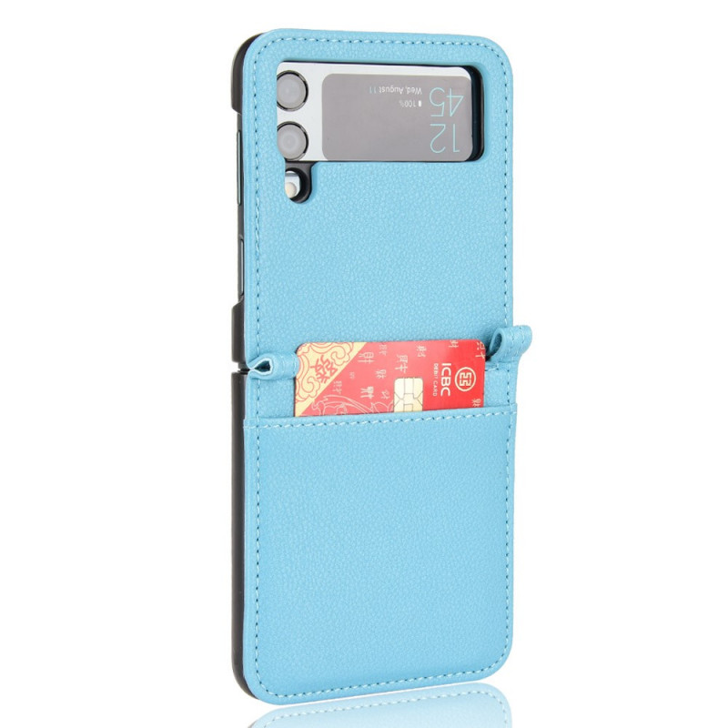 Samsung Galaxy Z Flip 3 5G Estilo Capa de couro Litchi Card Case