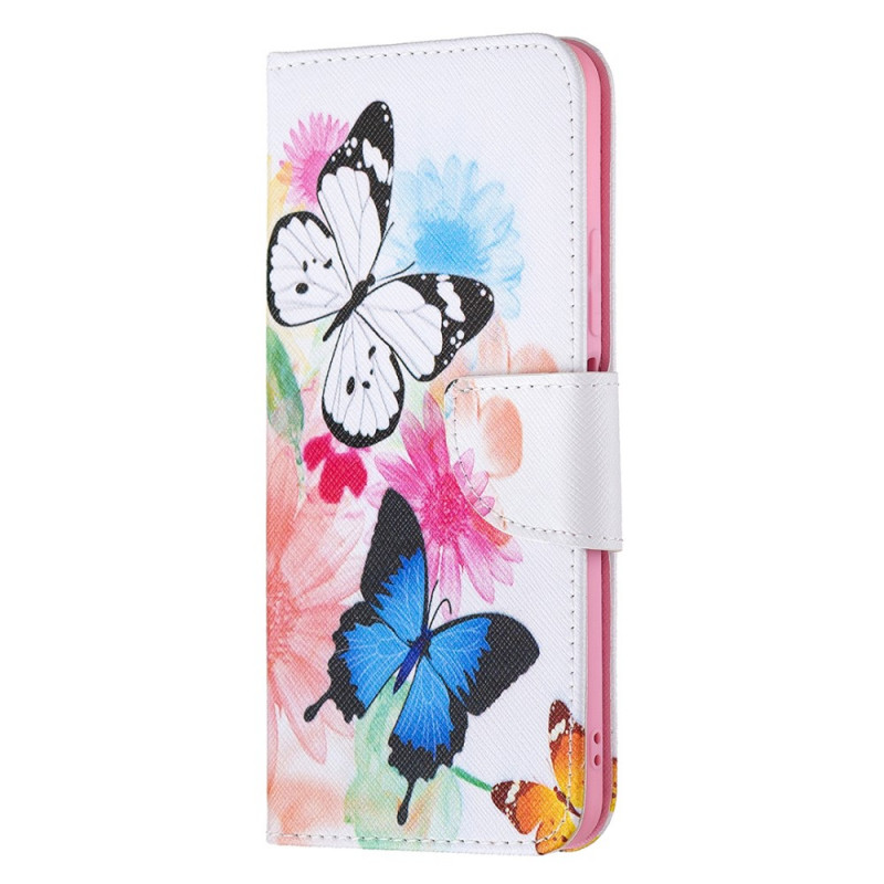 Xiaomi 11 Lite 5G NE/Mi 11 Lite 4G/5G Capa pintada com borboletas e flores