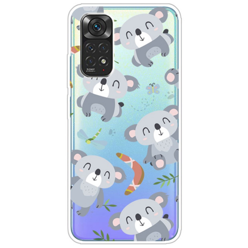Xiaomi Redmi Note 11 / 11s Pequena capa cinzenta Pandas