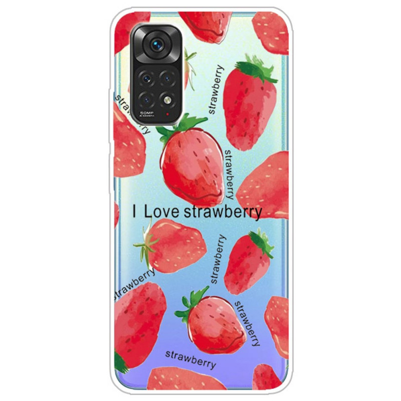 Capa Xiaomi Redmi Note 12 Pro 4G/Note 11 Pro/11 Pro 5G Strawberry / i Love Strawberry