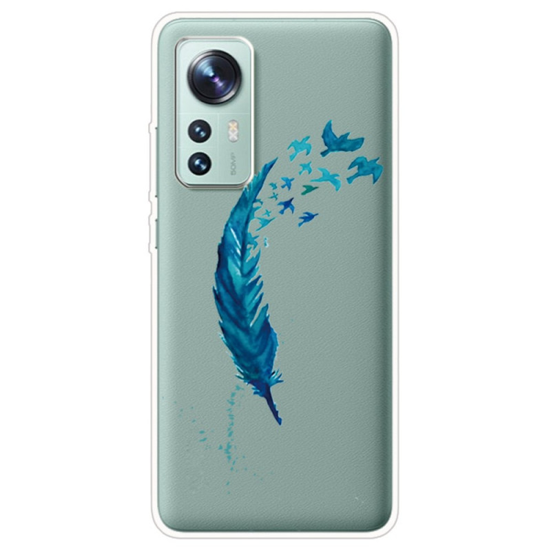 Xiaomi 12 / 12X / 12S Bonita capa azul pluma