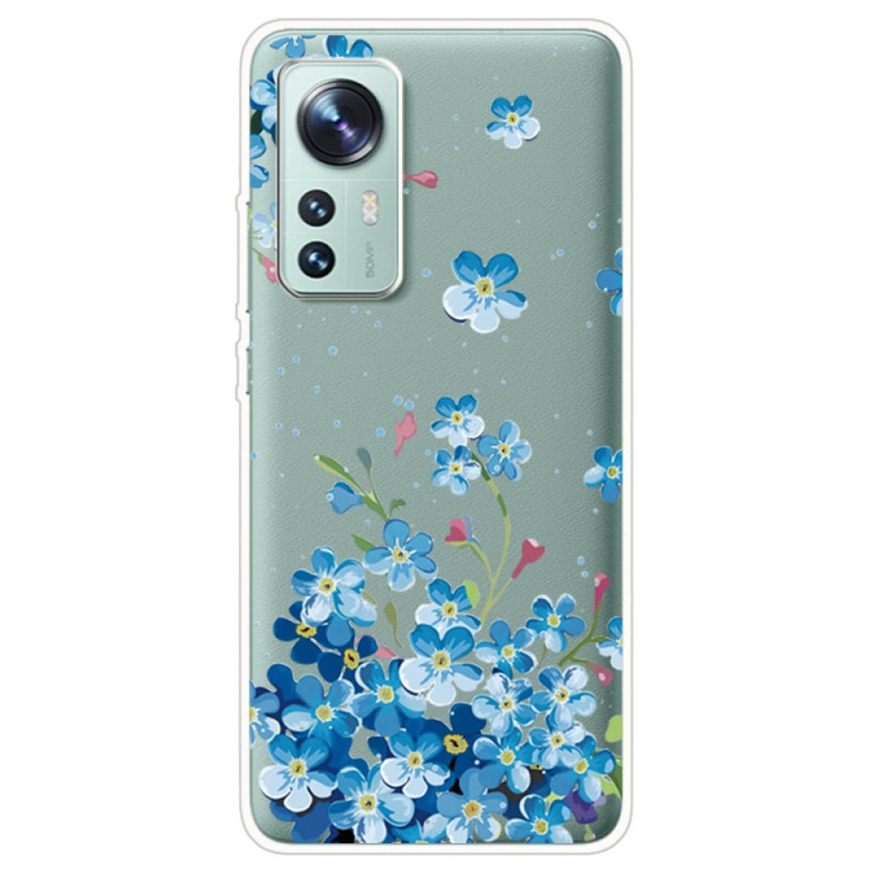 Capa azul com flores Xiaomi 12 / 12X / 12S