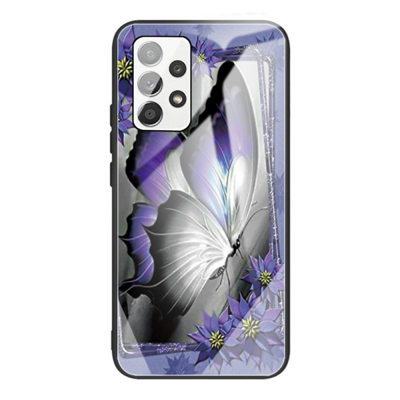 Samsung Galaxy A53 5G Capa de vidro temperado Butterfly Purpura