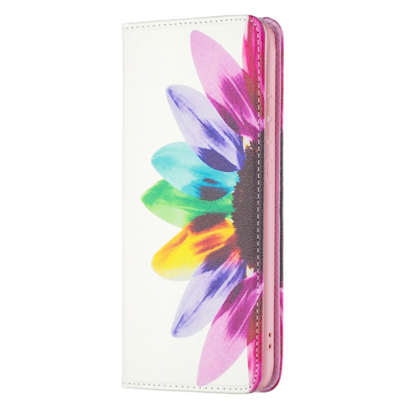 Tampa Flip Cover Samsung Galaxy A33 5G Flor de Aquarela