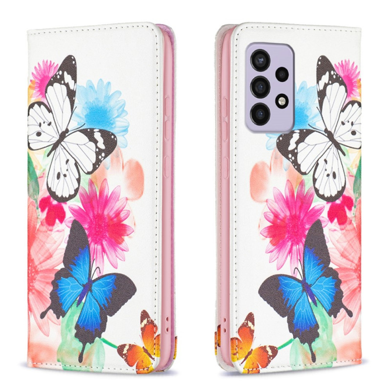 Capa Flip Capa Samsung Galaxy A33 5G Color Butterflies