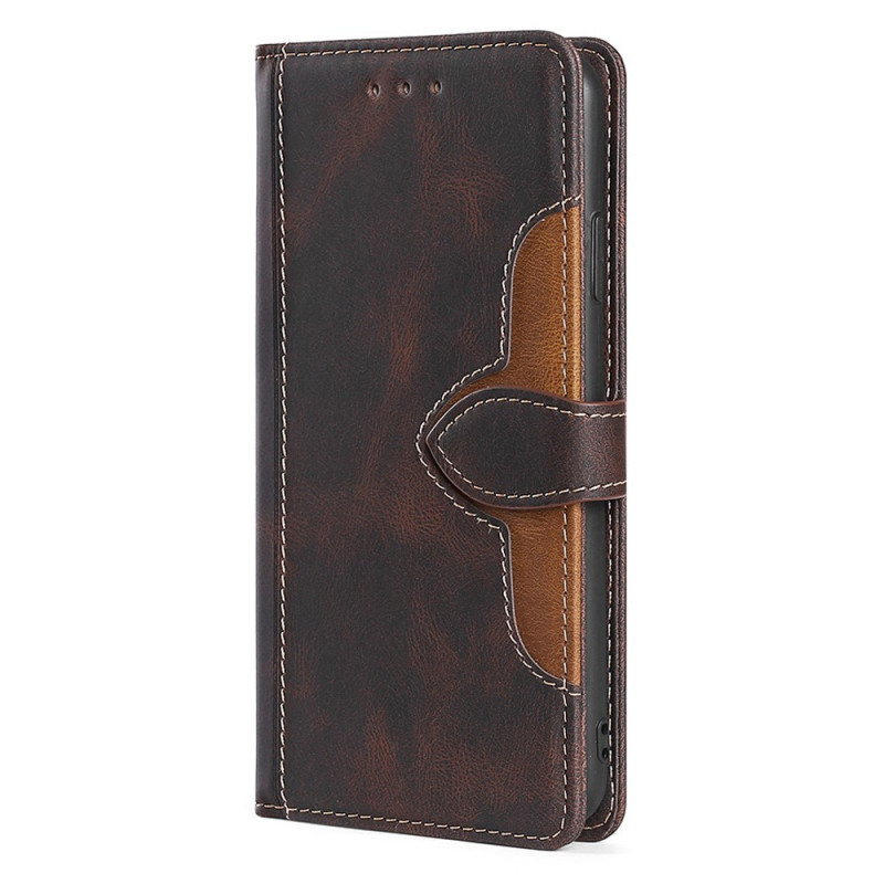 Capa Xiaomi Redmi Note 11 Pro Plus 5G Couro Simulado Elegante Dois Tons