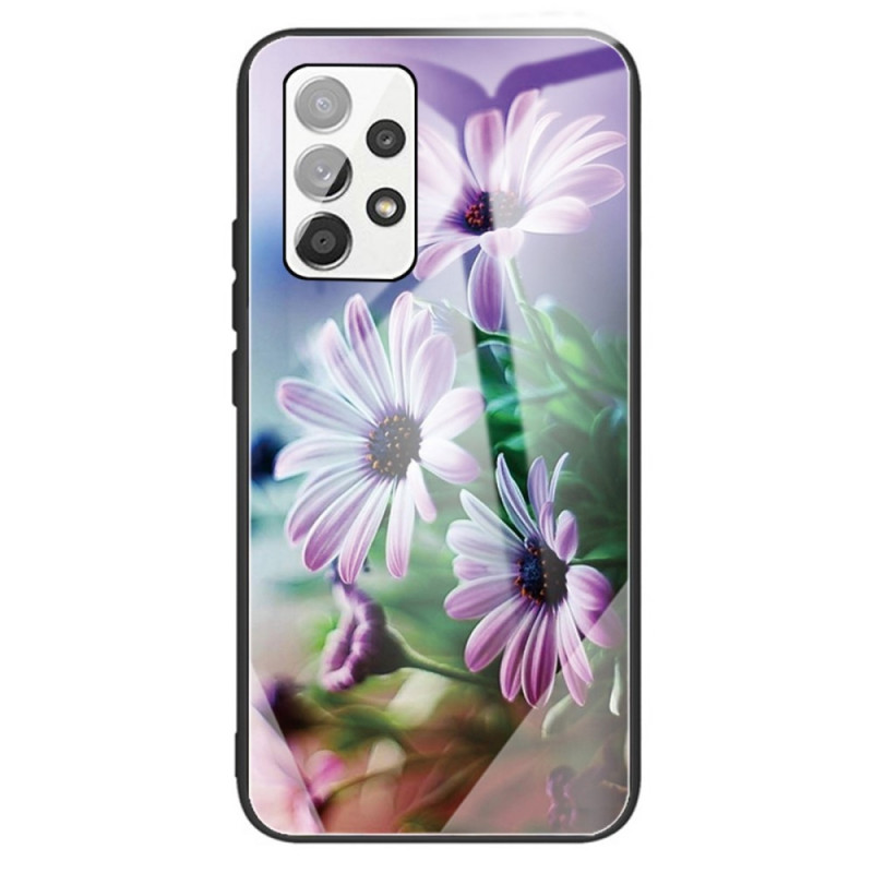 Samsung Galaxy A13 Flores de capa de vidro temperado