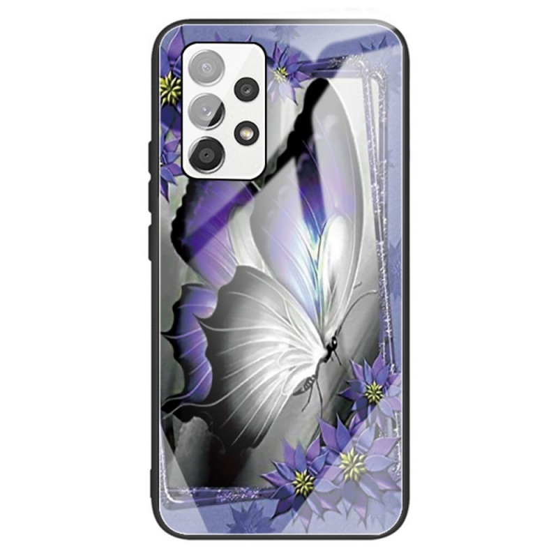 Samsung Galaxy A13 Capa de vidro temperado Butterfly Purple