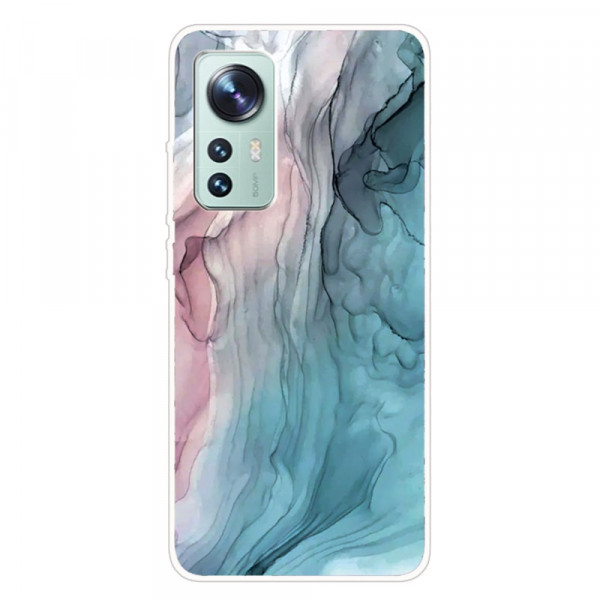 Xiaomi 12 Pro Capa de Silicone Mármore Aquarela Cor