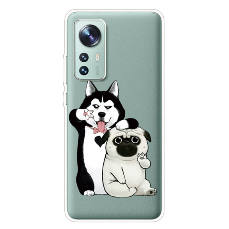 Capa de silicone Xiaomi 12 Pro Funny Dogs