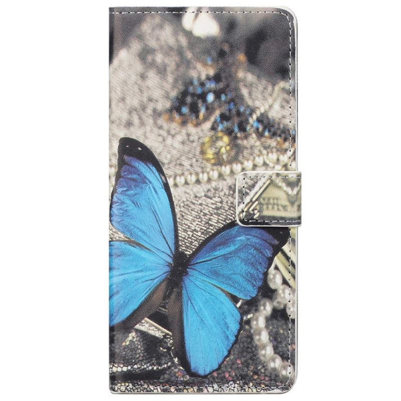 Google Pixel 6A Capa Azul Butterfly