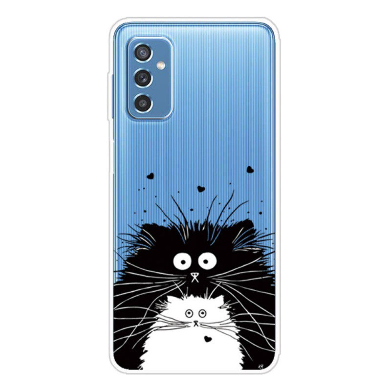 Samsung Galaxy M52 5G Case Cats Preto e Branco
