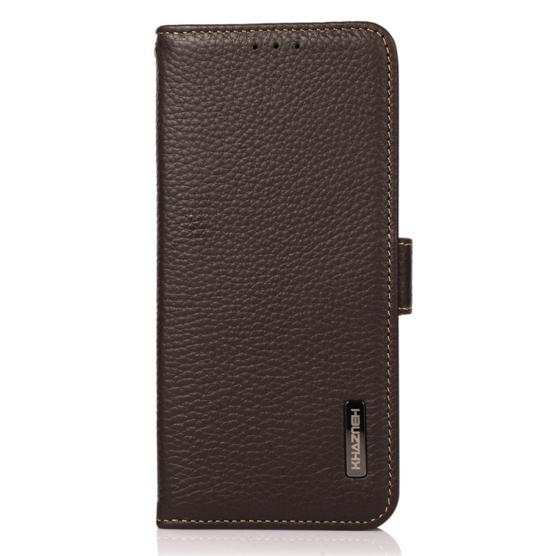 Capa de couro Sony Xperia 10 IV Litchi KHAZNEH RFID