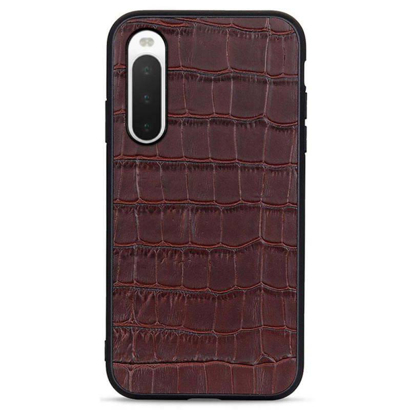 Sony Xperia 10 IV Genuine Leather Case Crocodile Texture