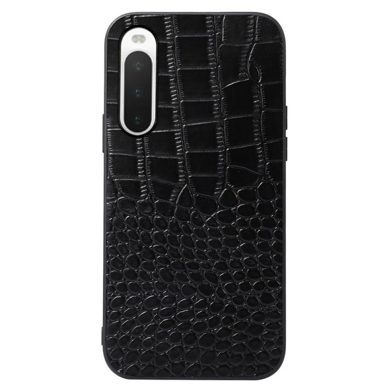 Sony Xperia 10 IV Genuine Leather Case Crocodile Texture