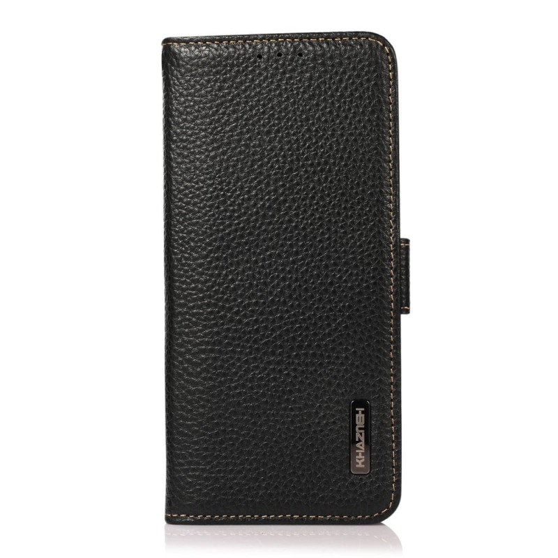 Capa de couro Litchi KHAZNEH RFID RFID da Oppo Find X5 Pro