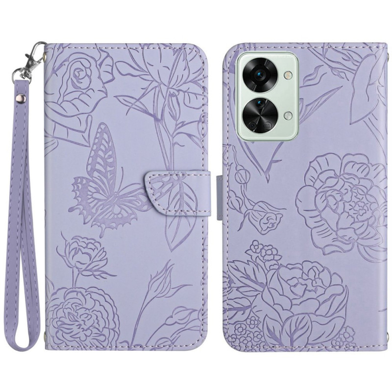 Capa OnePlus Nord 2T 5G Premium Butterfly Strap