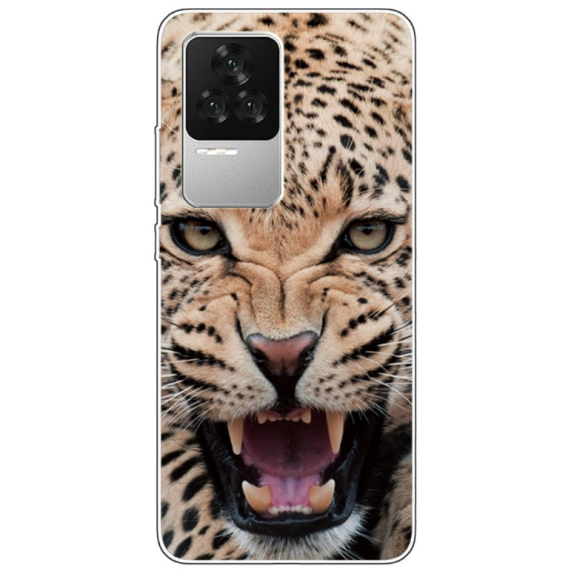 Leopardo da capa de silicone Poco F4