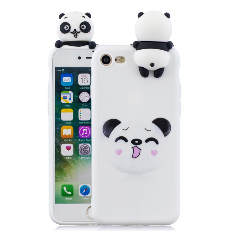 Capa iPhone SE 3 / SE 2 / 8 / 7 Panda Fun 3D