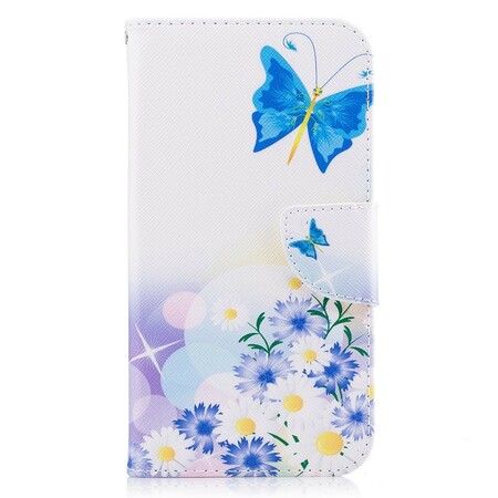 Samsung Galaxy J5 2017 Case Painted Butterflies and Flowers
