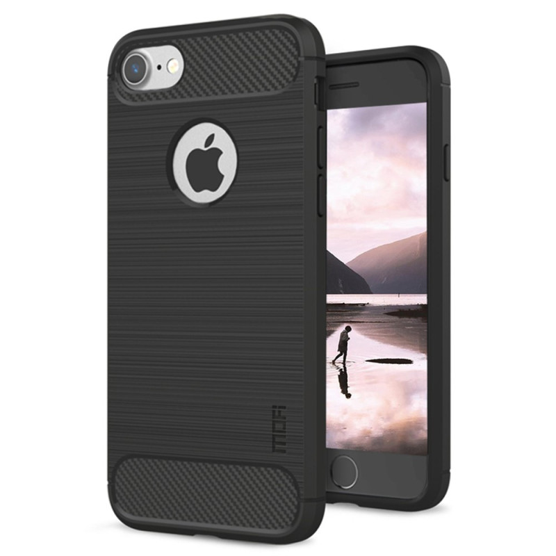 Capa para iPhone 8 / 7 em fibra de carbono escovada MOFI