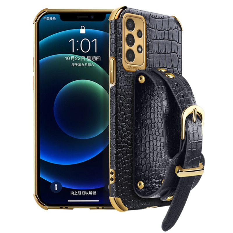 Capa Samsung Galaxy A13 Crocodile Style com correia de apoio