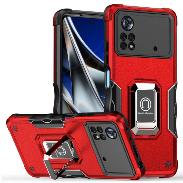 Capa Poco X4 Pro 5G Metal Effect Ring-Support