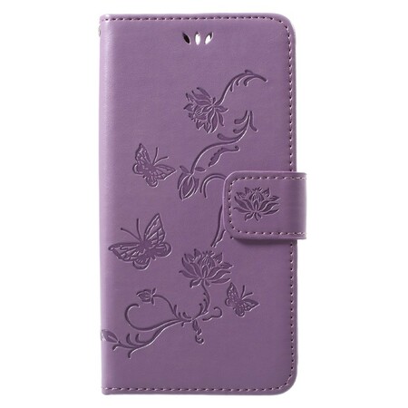 Capa Huawei Honor 9 Borboletas e Flores com Bracelete