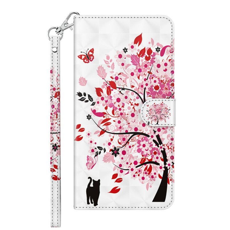 Xiaomi Redmi 10C Capa de Cinta Rosa para Árvore