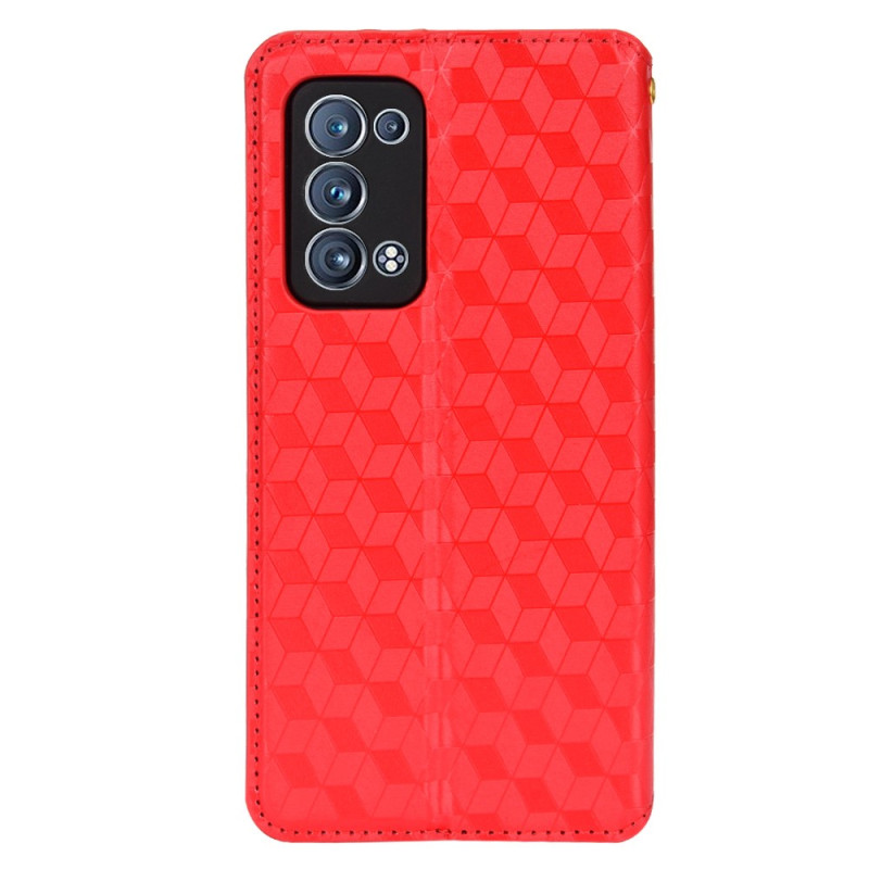 Flip Cover Oppo Reno 6 Pro 5G 3D Cubes - Dealy