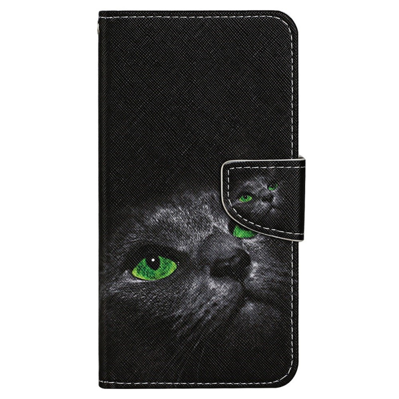 Xiaomi Redmi 10C Capa de Cordão para Gato de Olhos Verdes