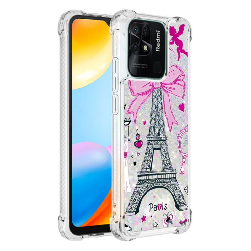 Xiaomi Redmi 10C Glitter Case Torre Eiffel