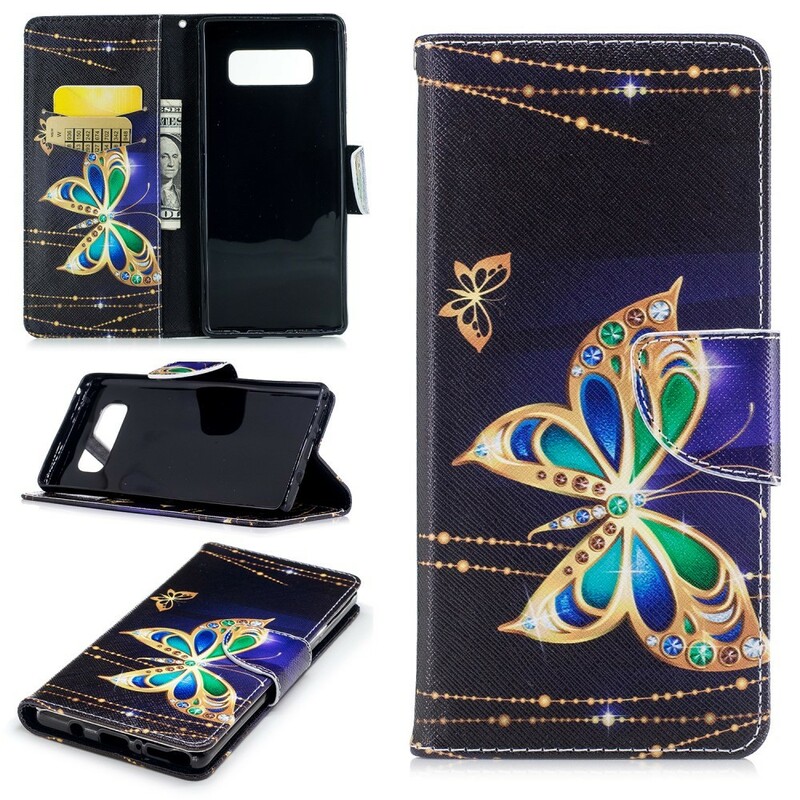 Samsung Galaxy Note 8 Capa Butterfly Mágica