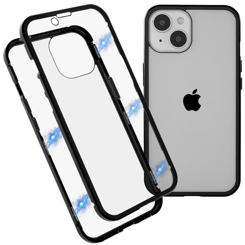 Capa de metal e vidro temperado para a frente e para trás do iPhone 14