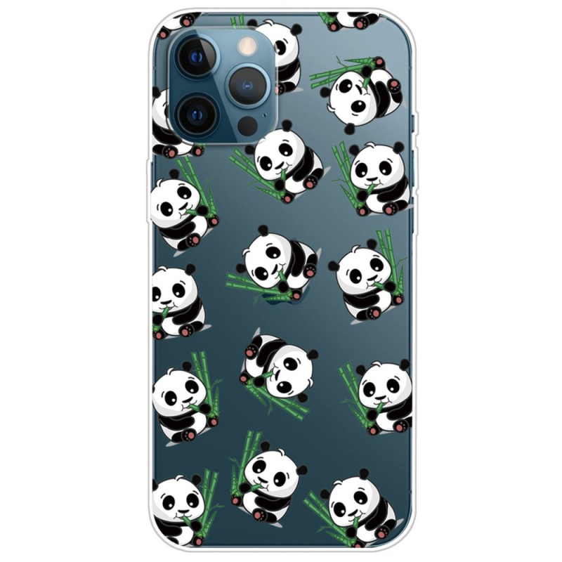 iPhone 14 Pro Capa Transparente Pandas Pequenos