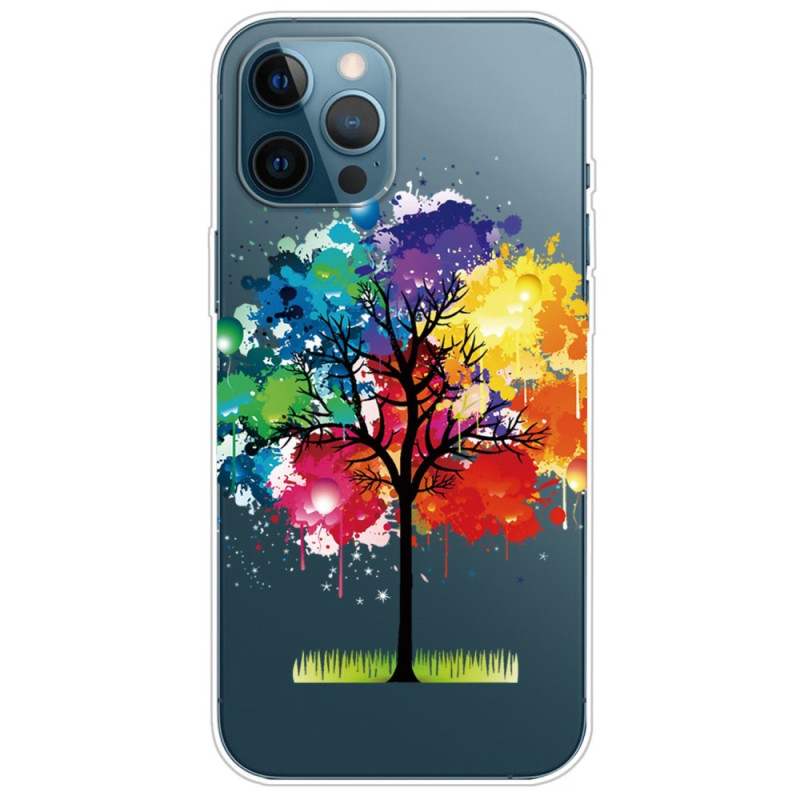 Capa iPhone 14 Pro Árvore de Aguarela Transparente