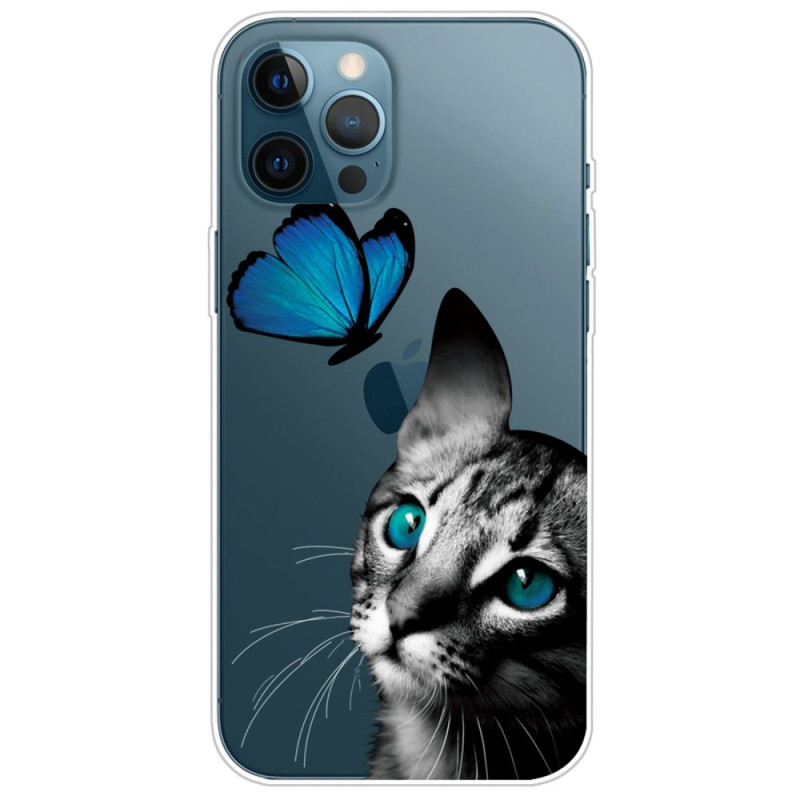 Capa Pro do iPhone 14 entre o gato e a borboleta