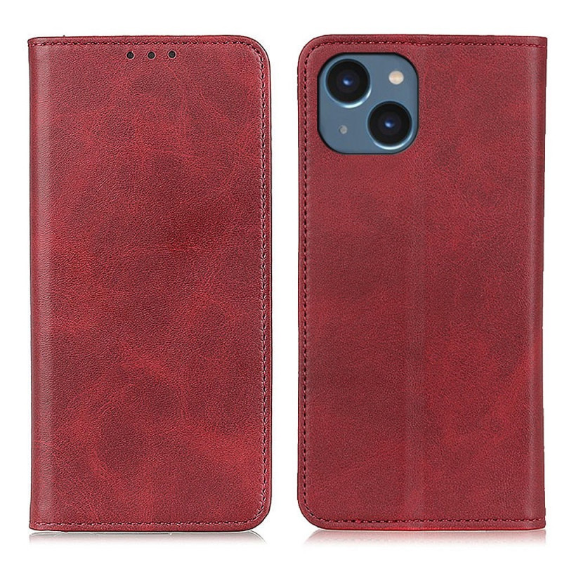 Capa articulada para iPhone 14 Plus em couro fosco