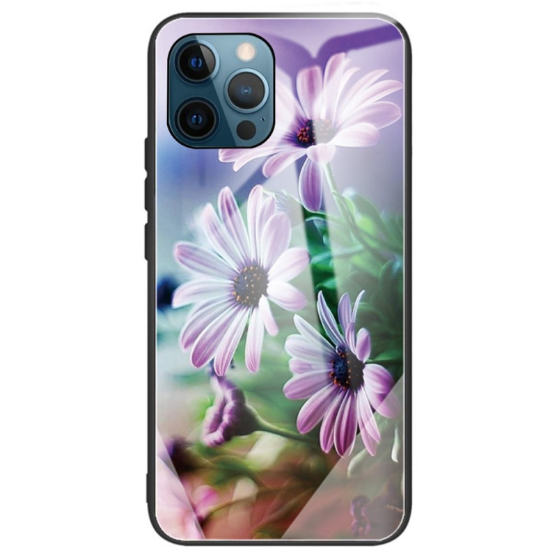 iPhone 14 Pro Max Case Flores de vidro temperado