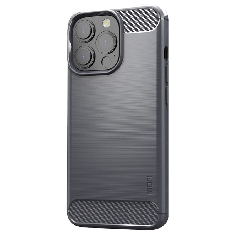 Capa para iPhone 14 Pro Max em fibra de carbono escovada MOFI