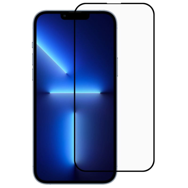 Película protectora de ecrã de vidro temperado de contorno preto iPhone 14 Pro Max