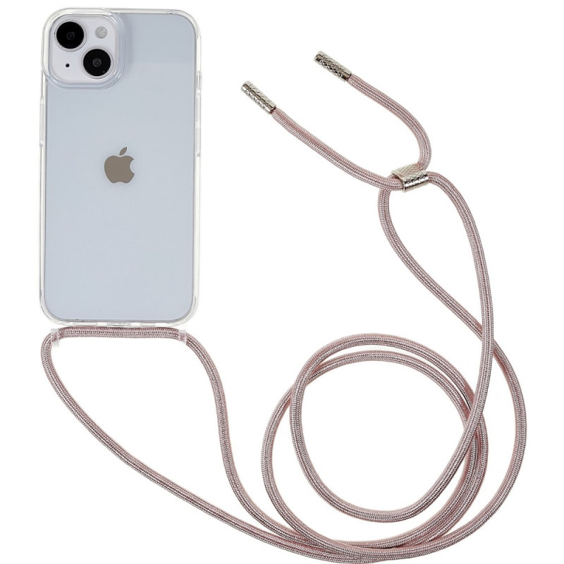 iPhone 14 Capa transparente com cordão colorido