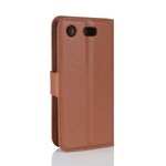 Capa de Couro Retro Compacta Sony Xperia XZ1