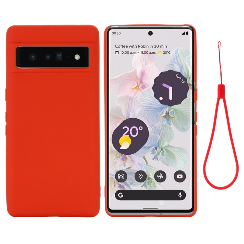 Google Pixel 7 Capa de Silicone Líquido com Lanyard