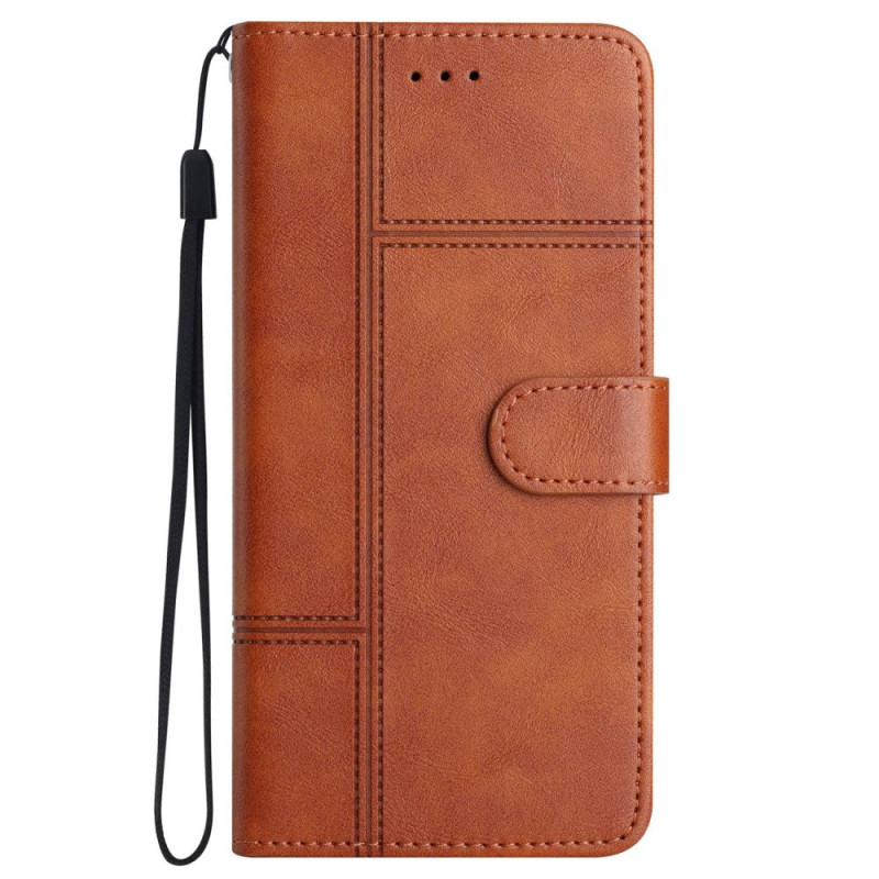 Capa de apresentação do iPhone 14 Pro Max Leather Business Style com alça