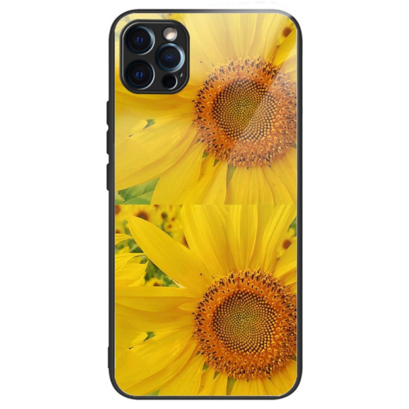 Capa de vidro do iPhone 14 Pro Max Sunflower