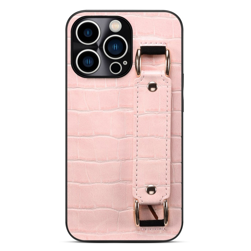 Capa iPhone 14 Pro Card Case com correia de crocodilo