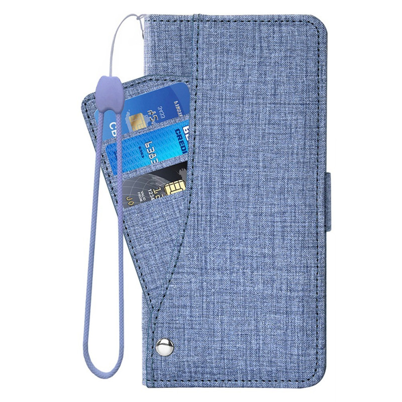 Capa de Jeans Sony Xperia 5 IV com porta-cartões rotativos