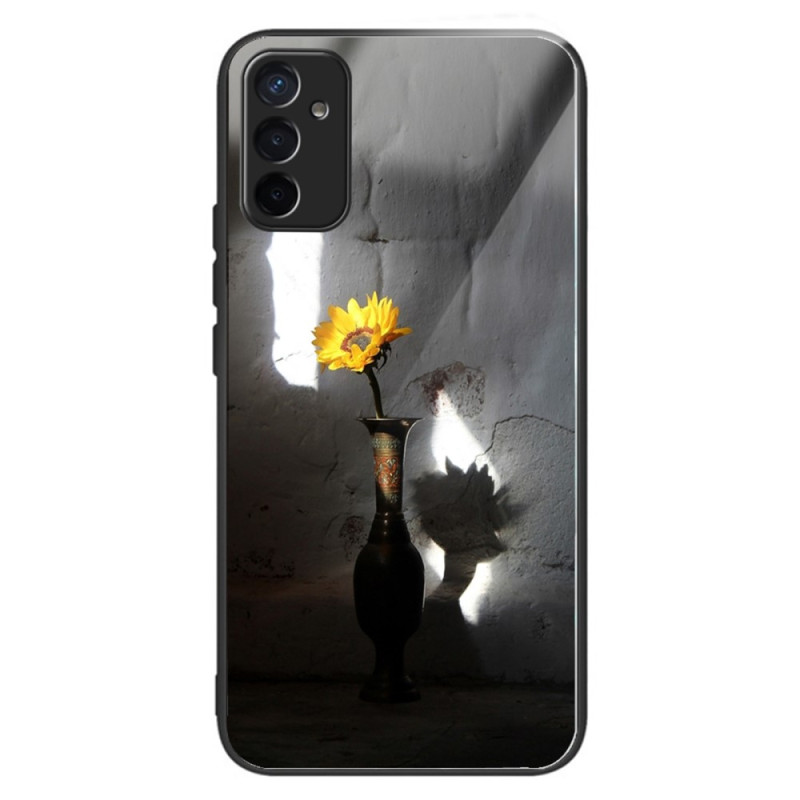 Capa de vidro temperado para Samsung Galaxy M13 Sunflowers